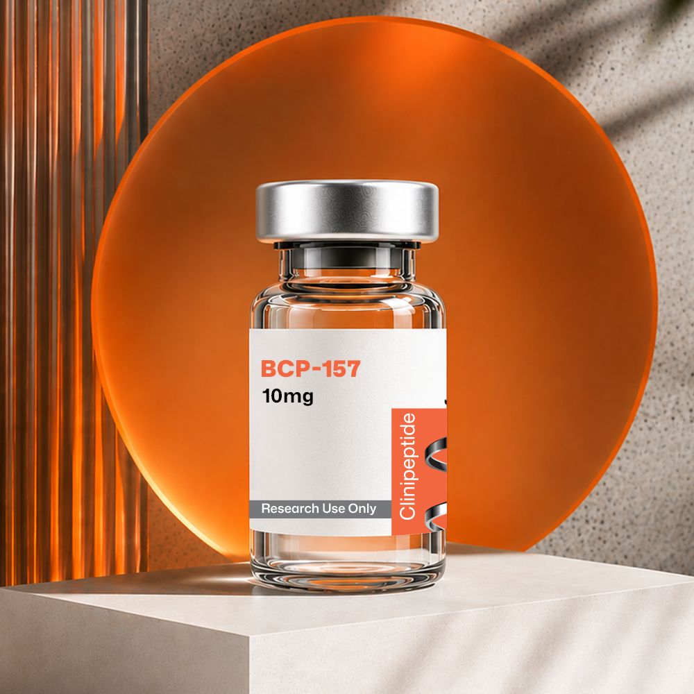 CliniPeptide BPC-157 research-grade peptide vial with lot-specific Certificate of Analysis